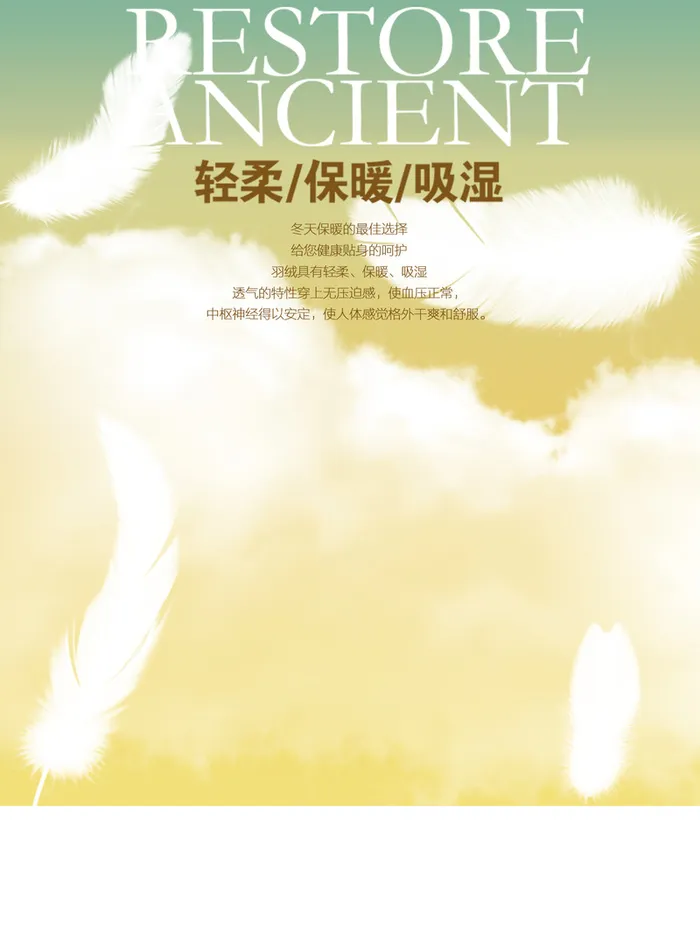 冬季保暖羽绒服海报背景模板高清