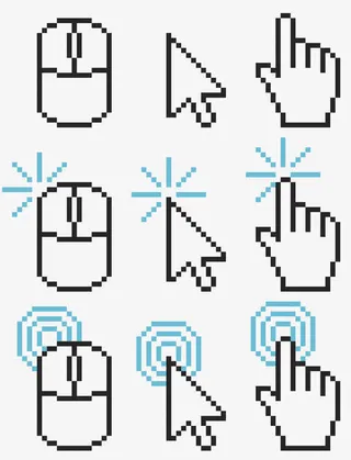 鼠标箭头小手点击免抠