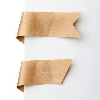 复古牛皮纸标签丝带免抠