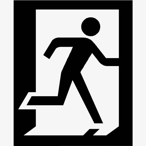 安全出口紧急标示符免抠