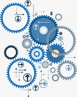 齿轮卡通箭头锯齿免抠