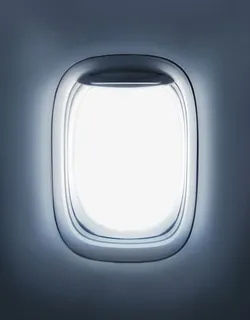 飞机上窗户外的风景免抠