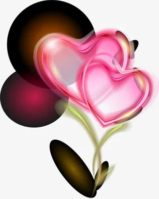 唯美红色爱心免抠