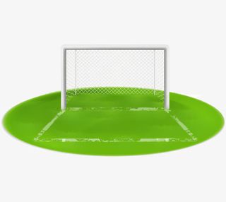 椭圆形绿色的草地免抠