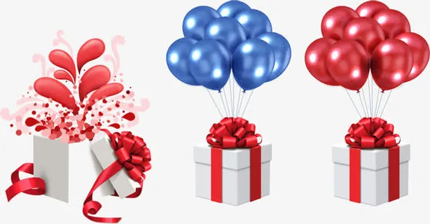 矢量圣诞节礼盒免抠