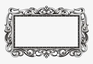 哥特式书画边框免抠