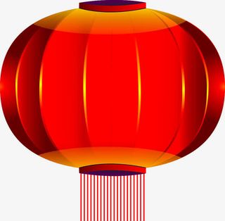 新年剪纸 节日红灯笼免抠