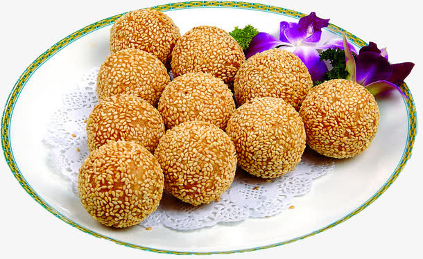 春节糕点油炸煎堆免抠