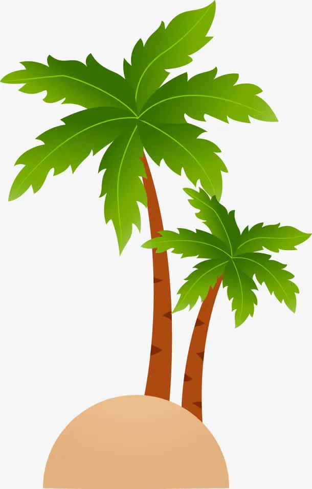 清新椰子树矢量免抠