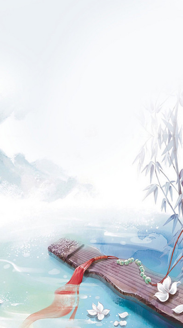 简约水墨中国风古风古筝高清