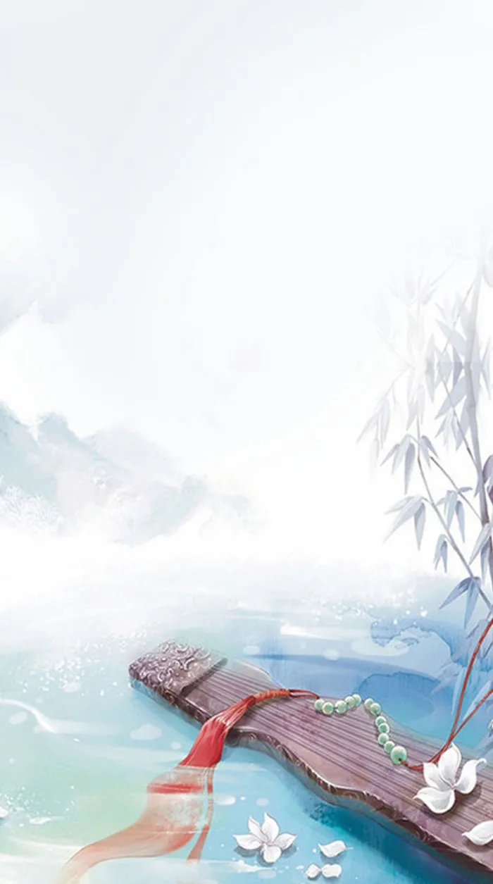 简约水墨中国风古风古筝高清