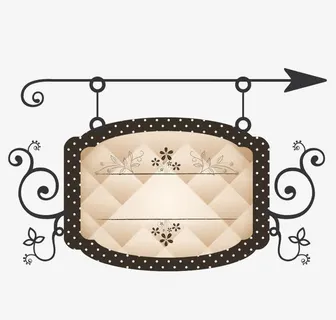 手绘指示牌免抠