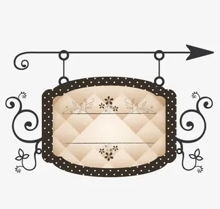 手绘指示牌免抠