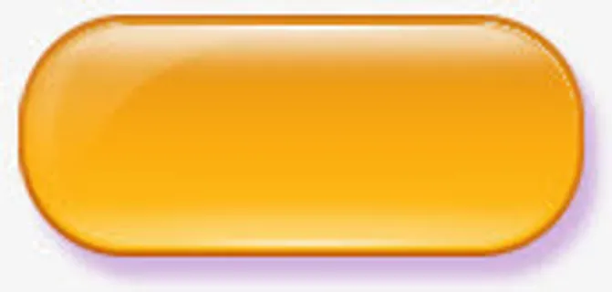 黄色椭圆形状装饰免抠