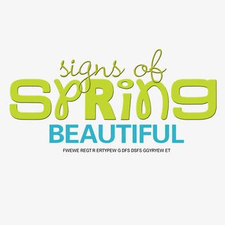 歌唱春天 可爱艺术字 英文艺术免抠