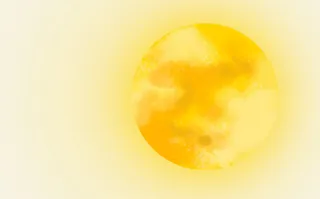 手绘发光月亮中秋免抠