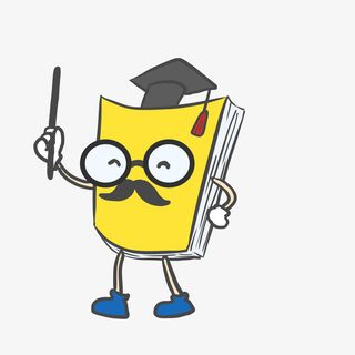 书卷拟人博士PNG免抠