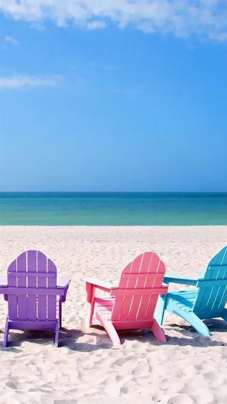 蓝天海滩旅行H5背景高清