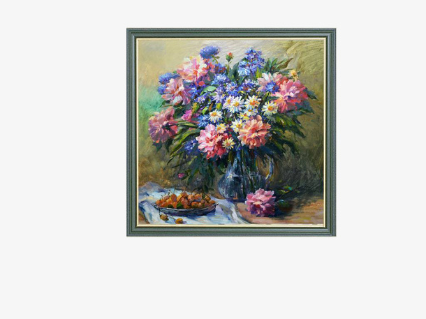 油画花瓶免抠