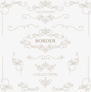 矢量古典花纹素材免抠