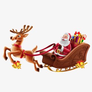 圣诞老人送礼物免抠