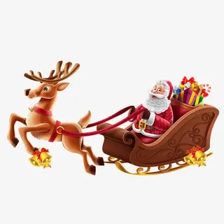 圣诞老人送礼物免抠