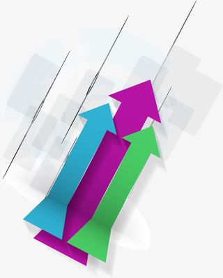 简约几何彩色箭头背景