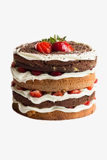 水果巧克力奶油夹层蛋糕免抠