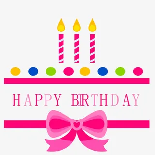 生日快乐标签免抠