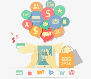 节日促销购物宣传免抠