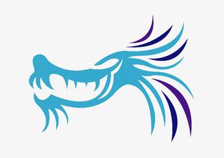 矢量蓝色龙王免抠