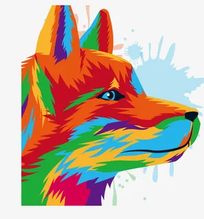 抽象老虎头免抠