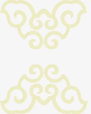 米白色装饰花边免抠