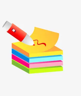 彩色信签纸免抠