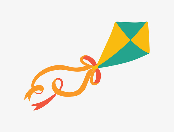 简单双色风筝免抠