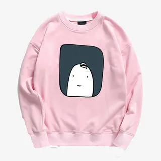 学院风套头卫衣免抠