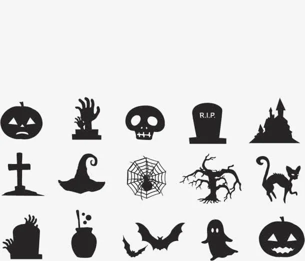 万圣小元素 剪影免抠