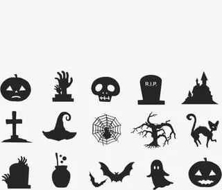 万圣小元素 剪影免抠