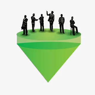 圆锥上的工作人员免抠