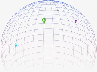 科技线条地球圆形免抠