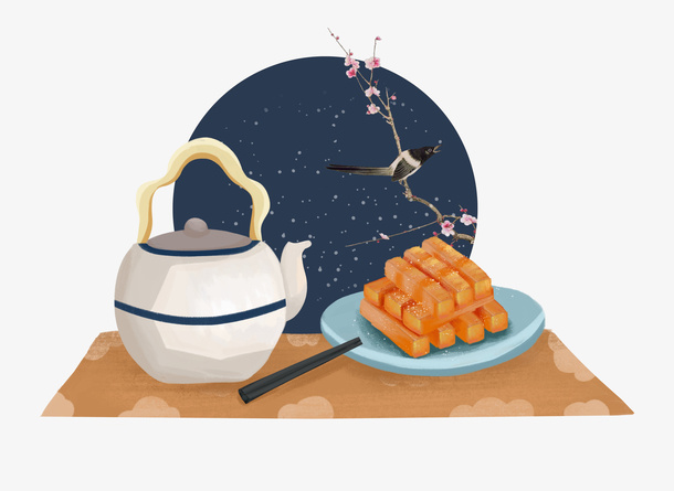 中秋赏月的元素免抠