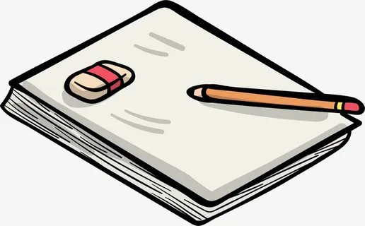 手绘办公学习草稿纸免抠