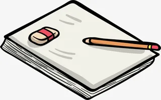 手绘办公学习草稿纸免抠