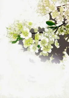 唯美古风水彩插画免抠