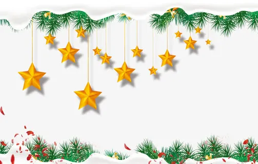 圣诞元素边框装饰免抠