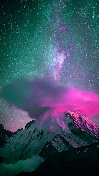 彩色火山喷发H5背景素材高清