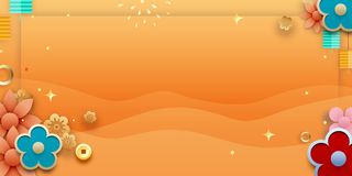 剪纸装饰花朵元素高清