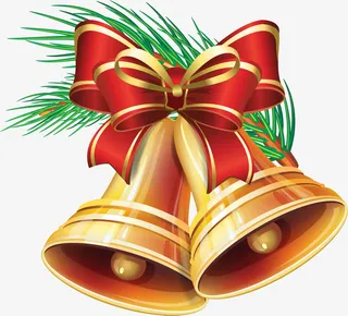 圣诞节金色铃铛装饰免抠