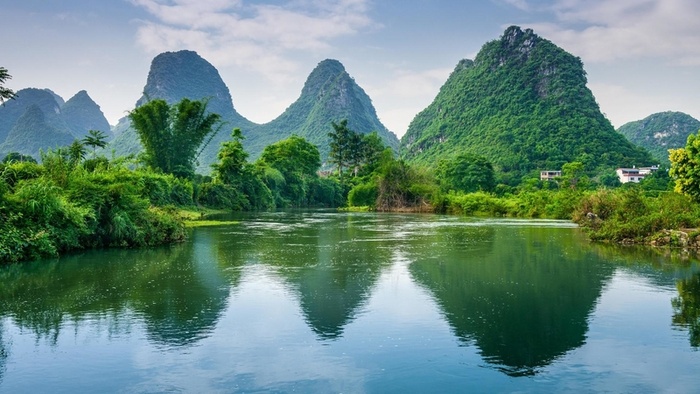 农村，风景图   山水  竹子高清