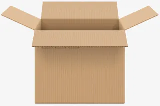 拆开的快递箱免抠